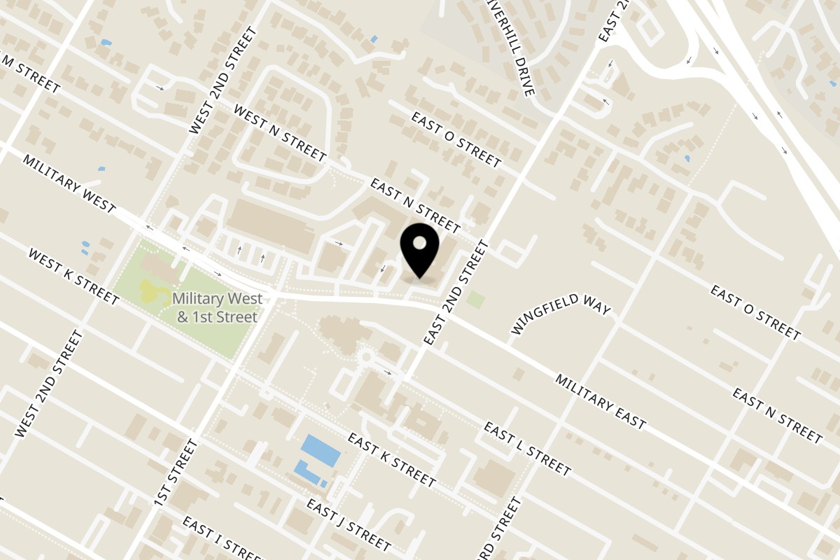Map showing the location of Benicia Poke Co on 191 Military E # C in Benicia